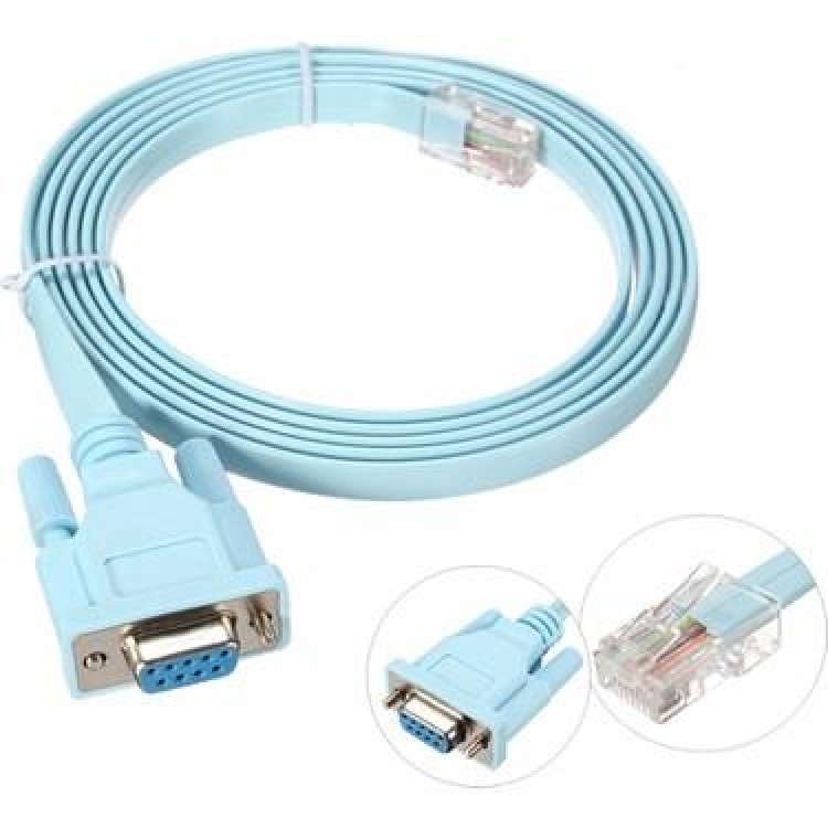 Cisco kablo Db9 To Rj45 Konsol Bağlantı Kablosu Cisco Switch Router için RJ45 Erkek 9 pin dişi konsol kablosu