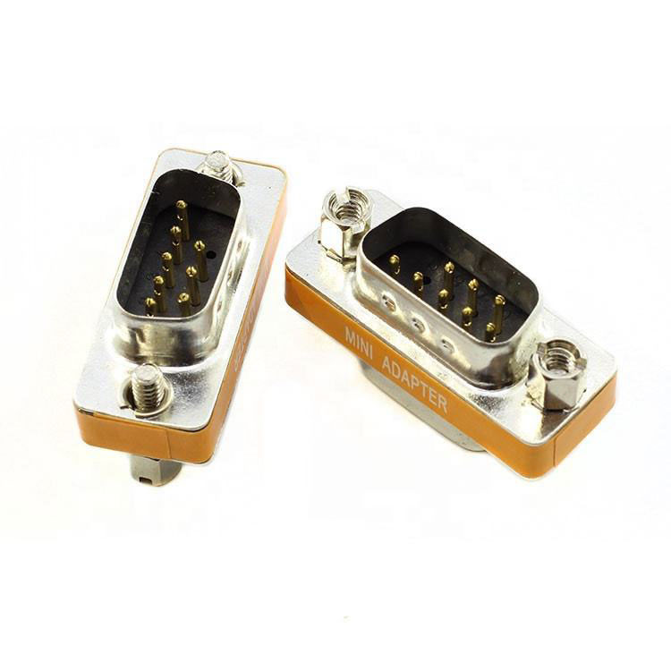 DB9 Null modem 9 pin erkek -erkek seri port mini Null Modem RS232 çevirici