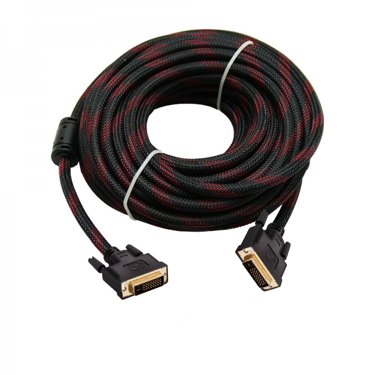 DVI 24+1erkek erkek örgülü kablo dvi d 1080p görüntü kablosu 5m