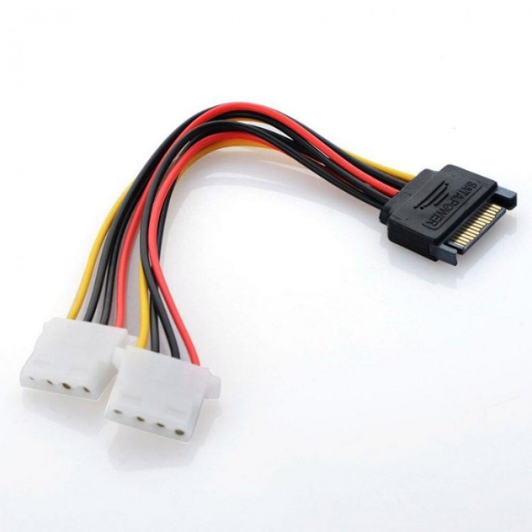Dişi ide power erkek sata power 2x dişi molex erkek sata power kablo Dişi ide power erkek sata power 2x dişi molex erkek sata power kablo