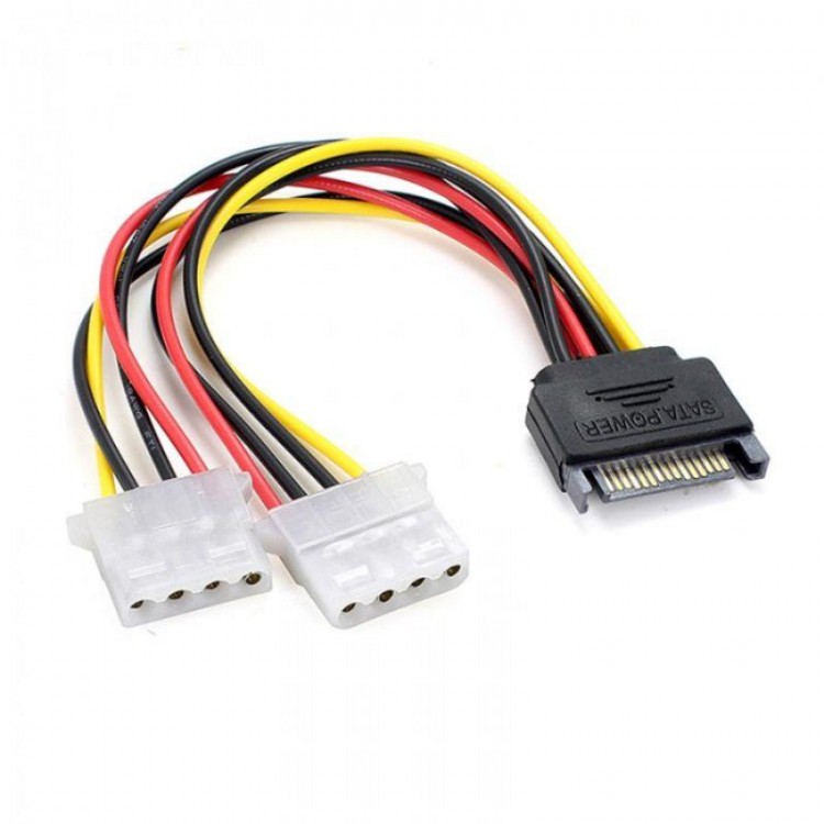 Dişi ide power erkek sata power 2x dişi molex erkek sata power kablo