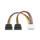 Dişi sata erkek ide power kablo 2x dişi 15 pin sata erkek molex power kablo Dişi sata erkek ide power kablo 2x dişi 15 pin sata erkek molex power kablo