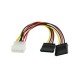 Dişi sata erkek ide power kablo 2x dişi 15 pin sata erkek molex power kablo Dişi sata erkek ide power kablo 2x dişi 15 pin sata erkek molex power kablo
