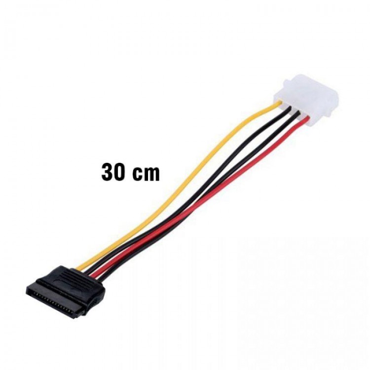 Dişi sata power erkek ide power kablo sata dişi molex erkek power kablo 30 cm Dişi sata power erkek ide power kablo sata dişi molex erkek power kablo 30 cm