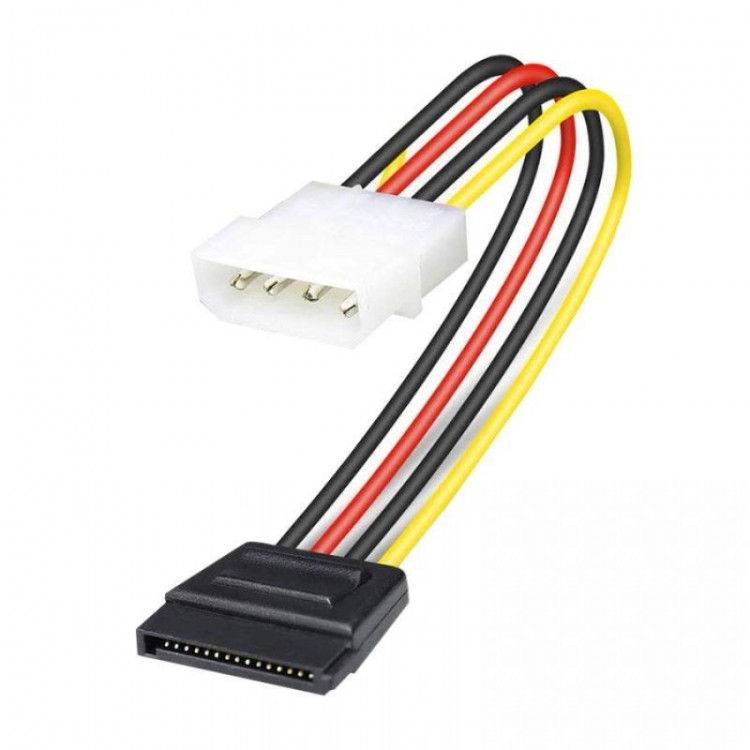 Dişi sata power erkek ide power kablo sata dişi molex erkek power kablo 30 cm