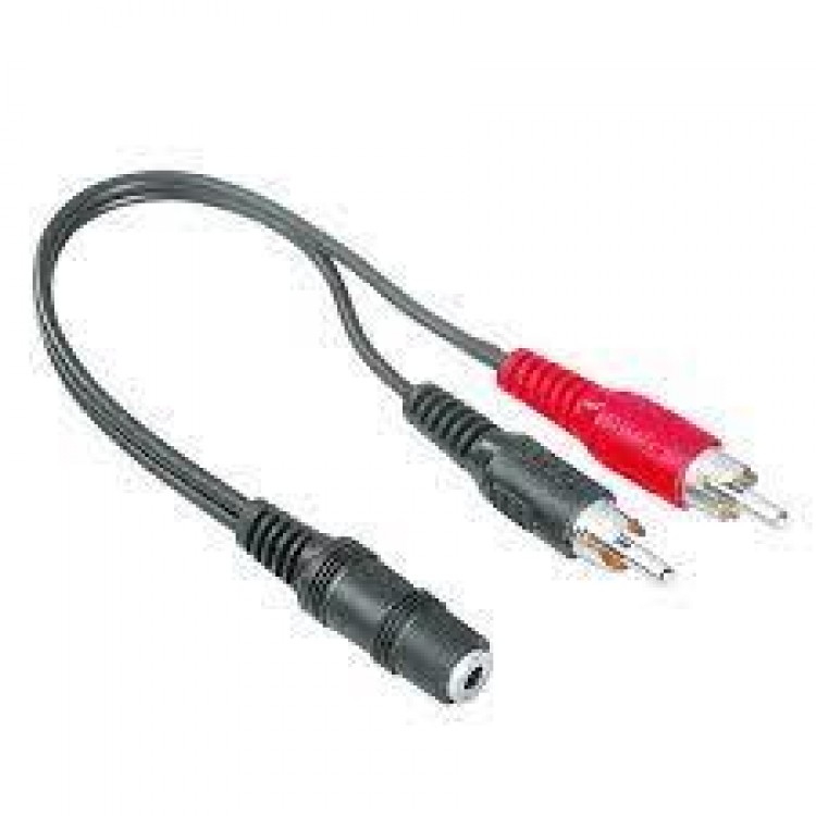 Dişi stereo erkek rca kablo aux rca çevirici 30 cm dişi aux erkek rca kablo