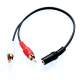 Dişi stereo erkek rca kablo aux rca çevirici 30 cm dişi aux erkek rca kablo