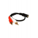 Dişi stereo erkek rca kablo aux rca çevirici 30 cm dişi aux erkek rca kablo