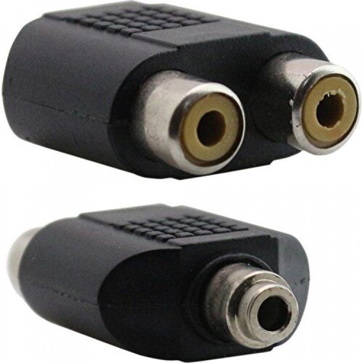 Dişi stereo rca dişi çevirici 2x rca dişi aux dişi jack 3.5 mm dişi 2 rca dişi jack