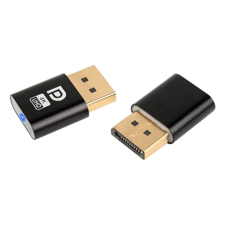 Display port 4K Uhd Dummy, DP Dummy Plug Sanal Monitör Ekran Kartı adaptörü Display port 4K Uhd Dummy, DP Dummy Plug Sanal Monitör Ekran Kartı adaptörü