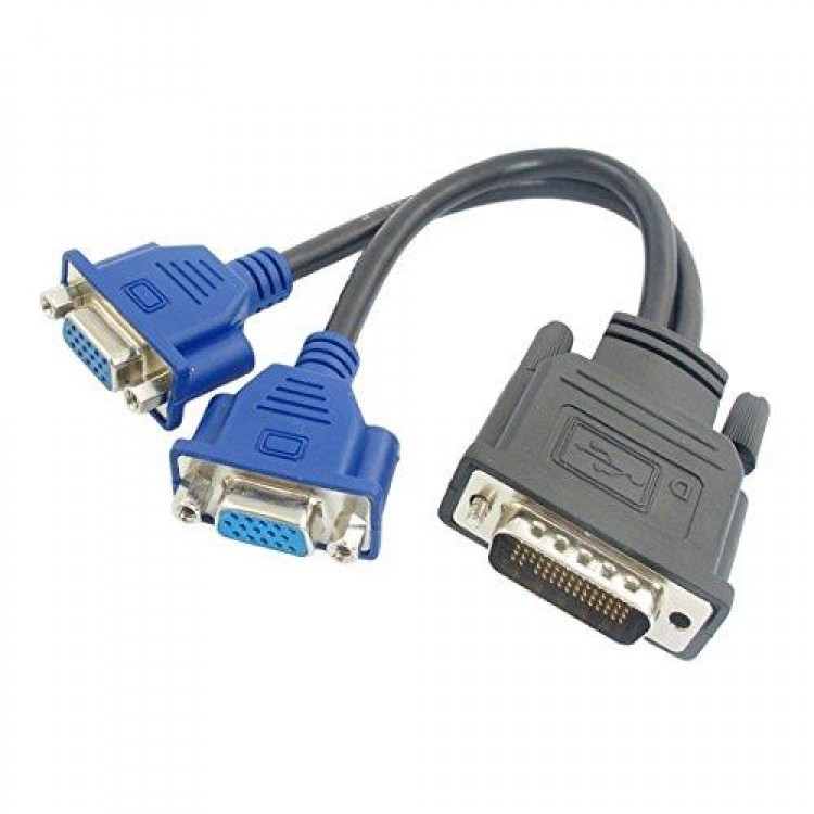 Dms 59 vga çevirici 59 pin 2 vga kablo 59 pin dvi 2x vga kablo