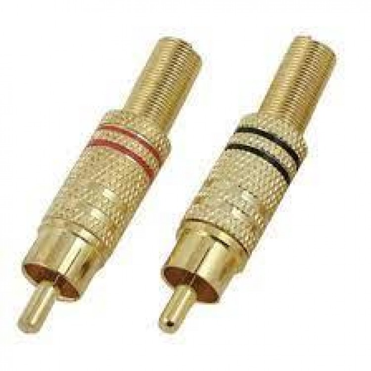 Gold rca erkek konnektör metal erkek rca konnektör rca erkek jack