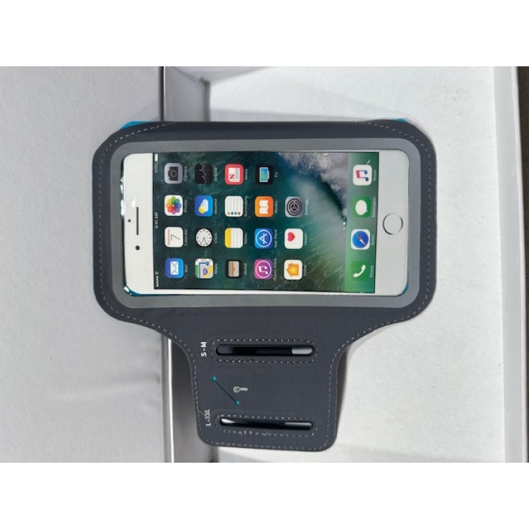 Gri sporcu kol telefon kılıfı kol bandı koşu için telefon kılıfı 16x8 cm