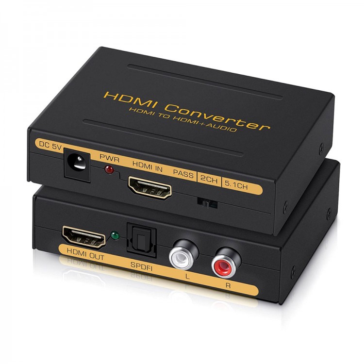 HDMI Video Ses Ayırıcı  HDMI + Ses (SPDIF + RCA L/R Stereo) audio ayırıcı