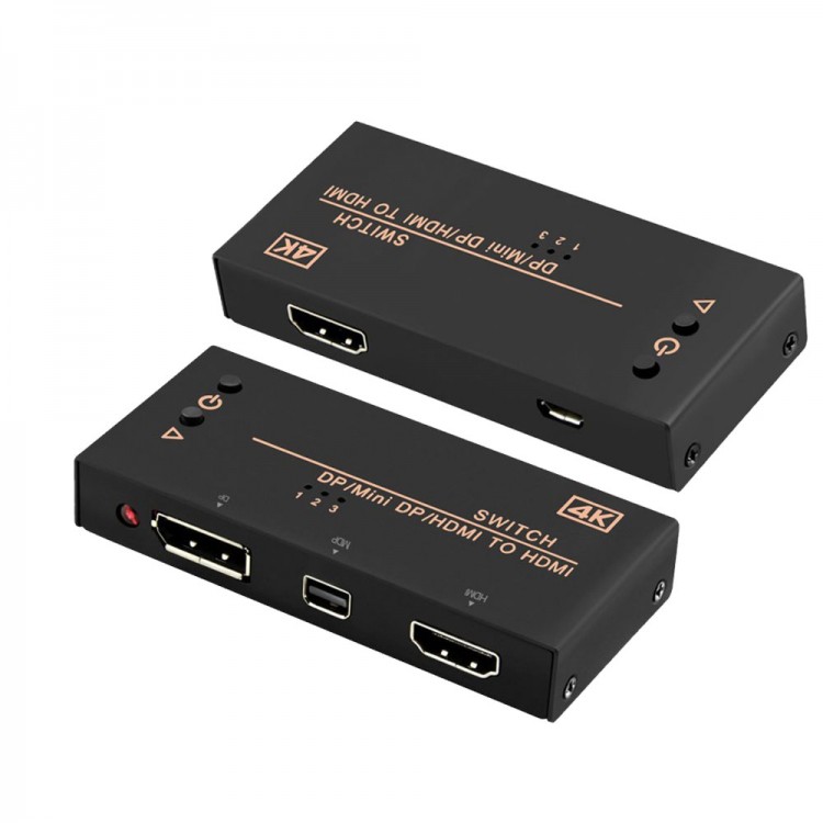 HDMI to Mini DisplayPort-DisplayPort - HDMI Anahtarlı 4k-2k switch