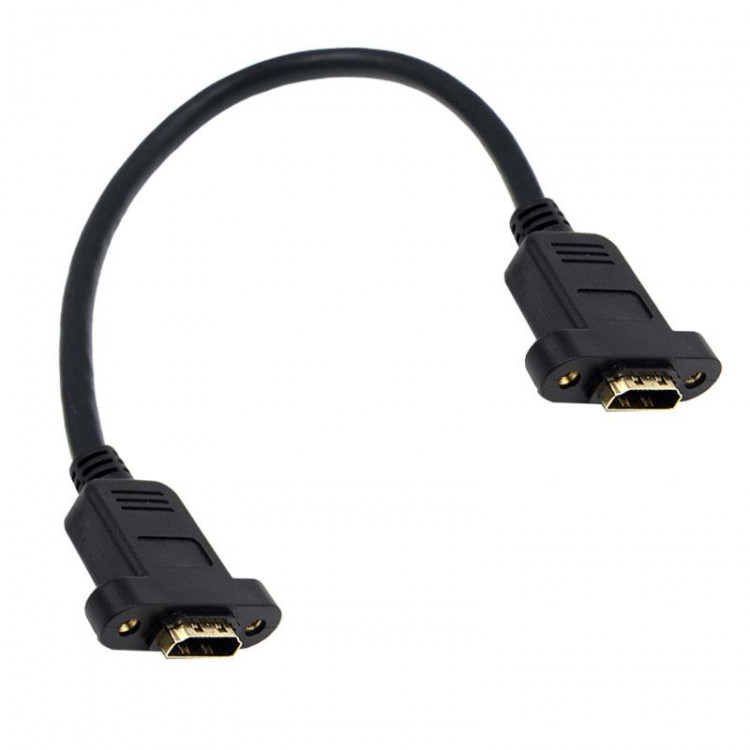 Hdmi dişi dişi montajlanabilir panel tipi hdmi uzatma 30 cm