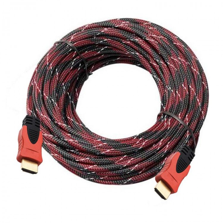 Hdmı erkek kablo hdmi 1080p örgülü 15 metre full hd kablo