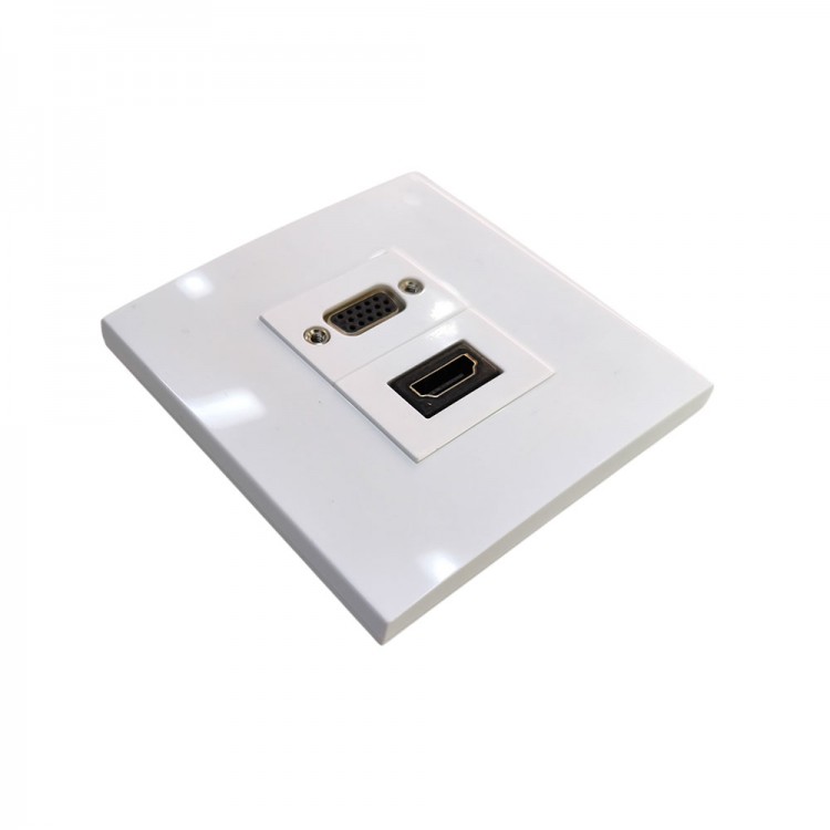 Hdmi vga sıva altı duvar tipi priz vga-hdmı ikili priz