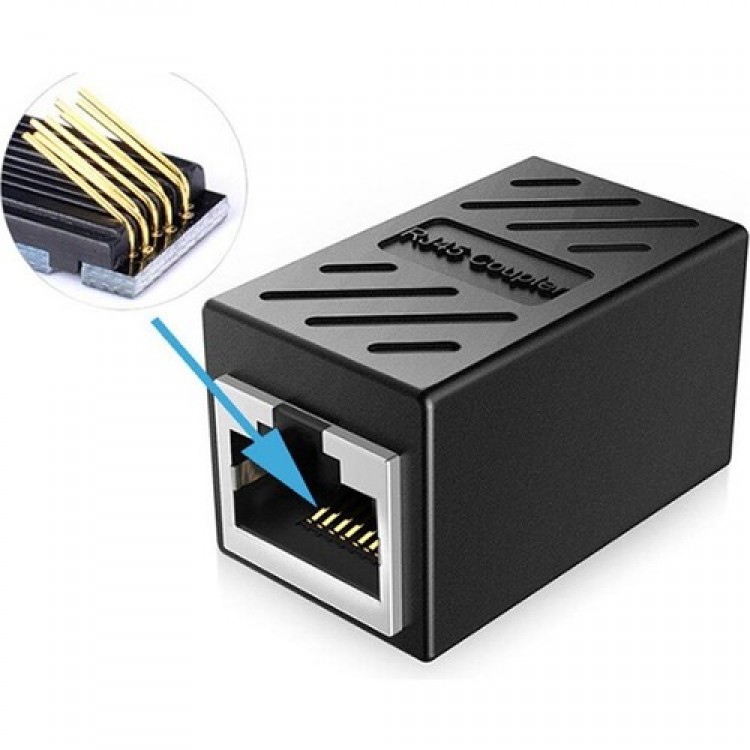 Kaliteli rj45 dişi dişi adaptör gigabit rj45 ara internet kablosu birleştirici