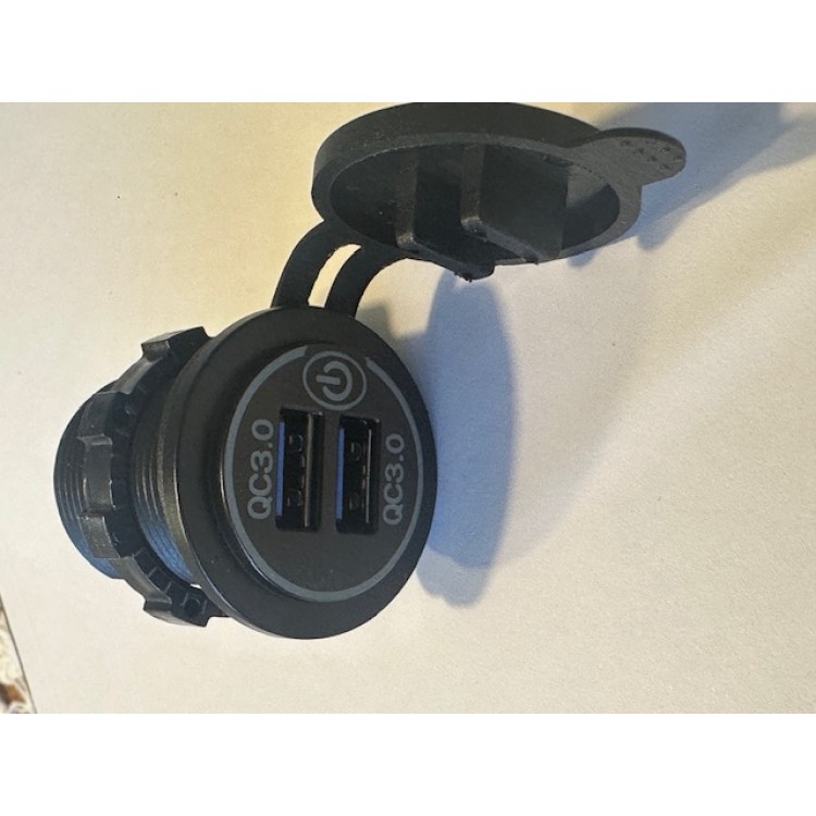 Karavan için 2 port usb hızlı şarj montaj tipi 2 port usb hızlı şarj kp-479