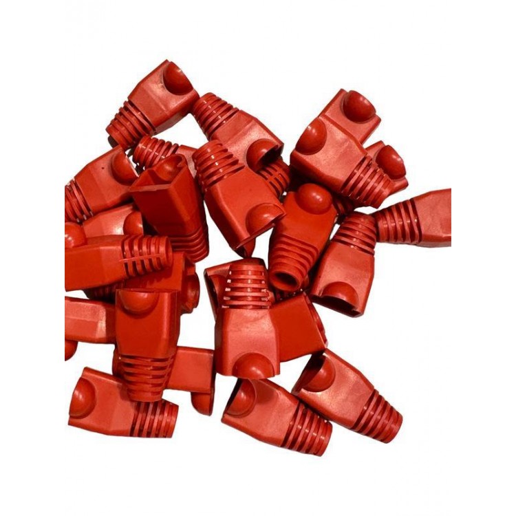 Kırmızı cat5 kılıf kırmızı cat6 kılıf rj45 koruma kılıfı kırmızı 100 adet