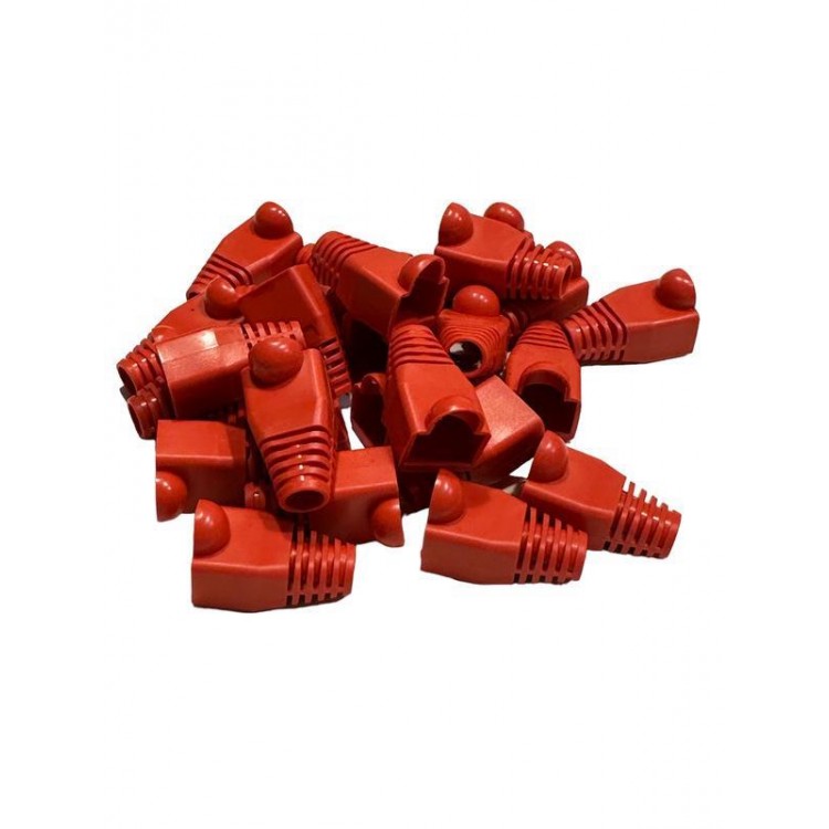 Kırmızı cat5 kılıf kırmızı cat6 kılıf rj45 koruma kılıfı kırmızı 100 adet
