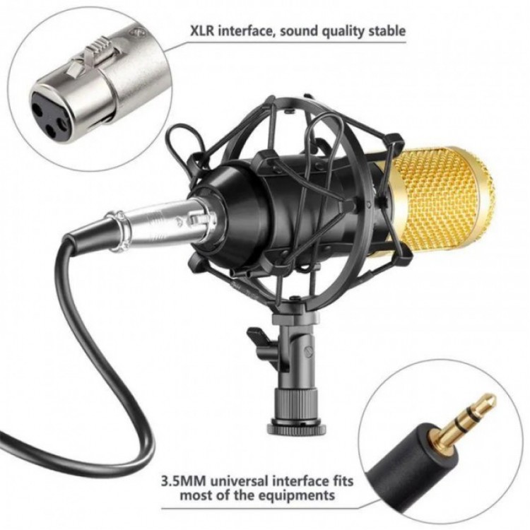 Kondenser mikrofon 3.5mm jak girişli kondenser mikrofon 6 parça set Kondenser mikrofon 3.5mm jak girişli kondenser mikrofon 6 parça set