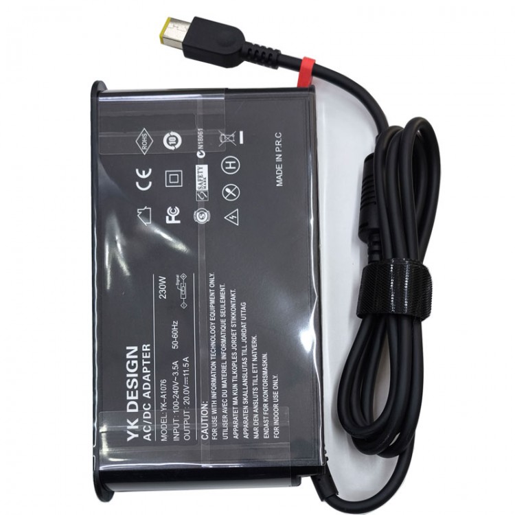 Leneova ile uyumlu 19v 11.5A usb kare uç 230w notebook adaptörü