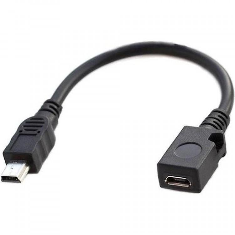 Micro usb dişi to mini usb erkek çevirici kablo 10 cm