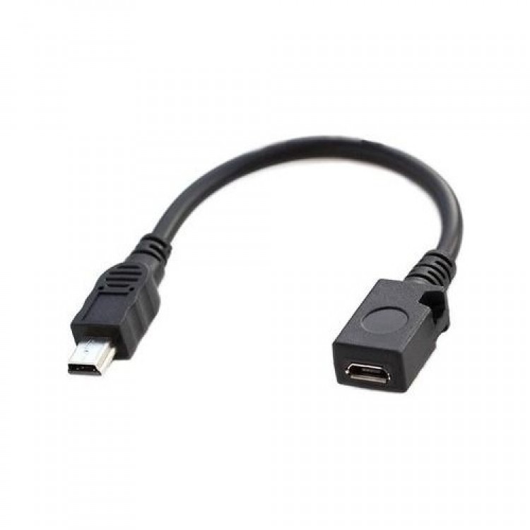 Micro usb dişi to mini usb erkek çevirici kablo 10 cm
