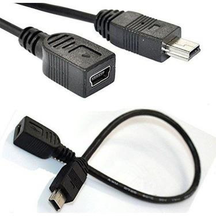 Mini usb dişi erkek uzatma kablosu 5 pin mini usb dişi erkek kablo 20cm