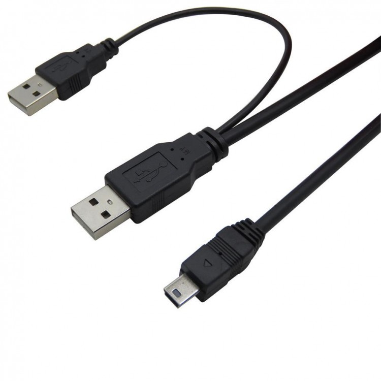 Mini usb harddisk kablosu 5 pin usb Y hdd kablo