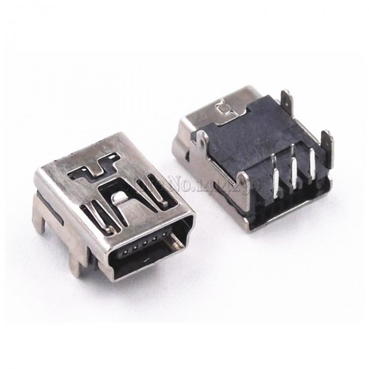 Mini usb konnektör 5 pin dişi usb konnektör lehim tipi konnektör