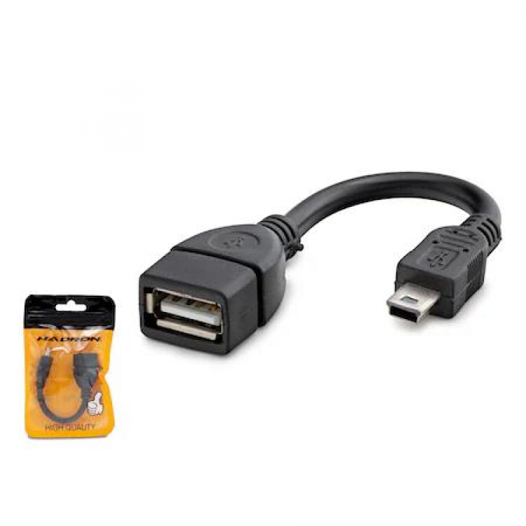 Mini usb otg 5 pin otg 15 cm oto teyp için usb çevirici