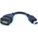 Mini usb otg 5 pin otg 15 cm oto teyp için usb çevirici