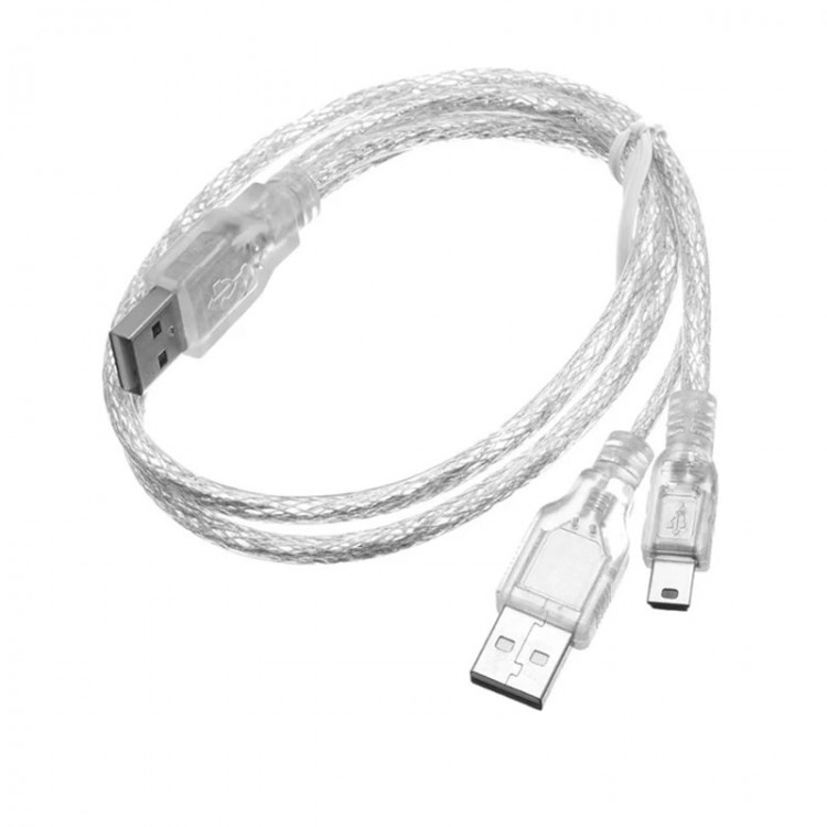Mini usb y kablo 5 pin y kablo güç destekli harici harddisk kablosu