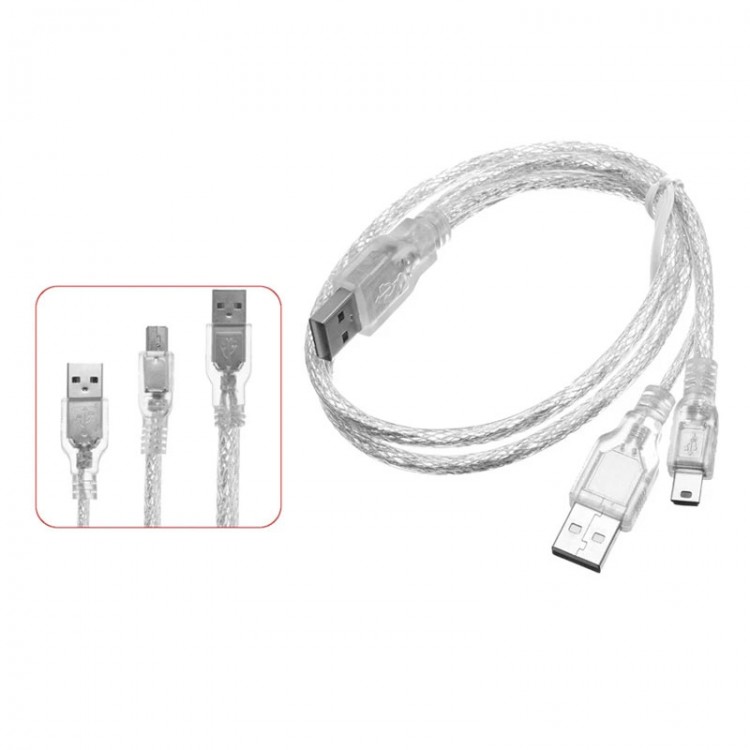 Mini usb y kablo 5 pin y kablo güç destekli harici harddisk kablosu