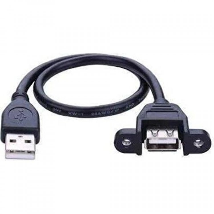 Montaj tipi usb uzatma kablosu 0.5 metre vidalı usb kablo yarım metre montaj tipi usb kablo