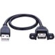 Montaj tipi usb uzatma kablosu 0.5 metre vidalı usb kablo yarım metre montaj tipi usb kablo