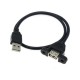 Montaj tipi usb uzatma kablosu 0.5 metre vidalı usb kablo yarım metre montaj tipi usb kablo