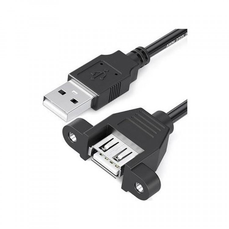 Montaj tipi usb uzatma kablosu 0.5 metre vidalı usb kablo yarım metre montaj tipi usb kablo