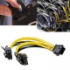 PCI E 6 pin to 6+2 8 pin dual ekran kartı power kablo