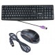 PS2 girişli klavye mouse set eski yuvarlak tip ps2 mouse klavye seti