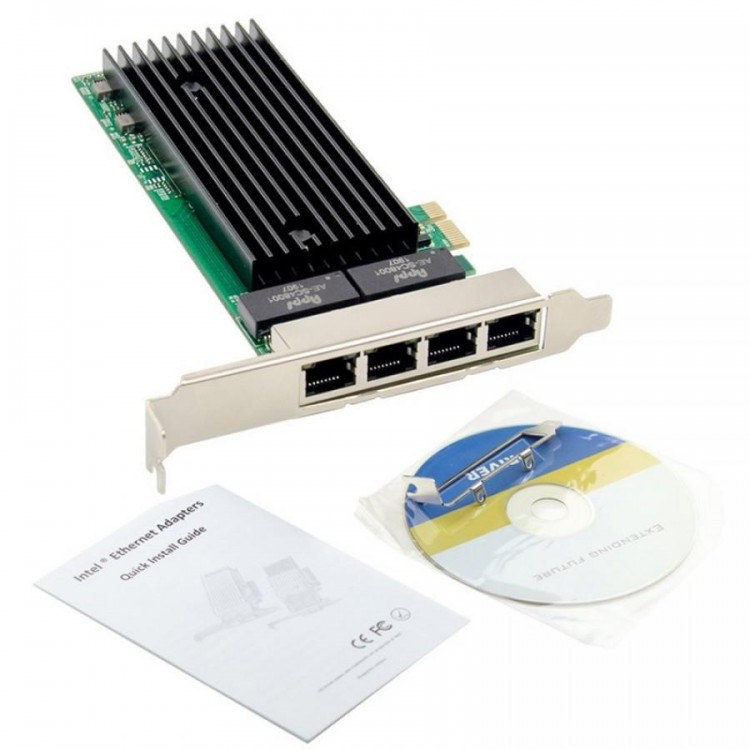 Pcı e x1 4 port Gigabit ethernet ağ kartı 10/100/1000