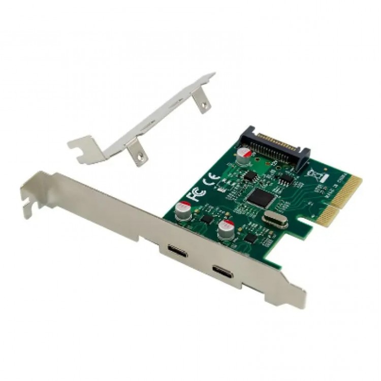 Pci exp 4x type-c kart 2 port x4 pci express typec kart 2 port type-c kart