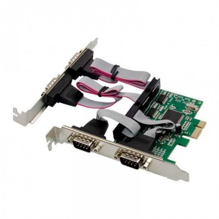 Pci express 4 port com kart rs232 db9 pcı-e çoklayıcı com kart