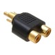 Rca erkek to  2 rca dişi çevirici dönüştürücü jack