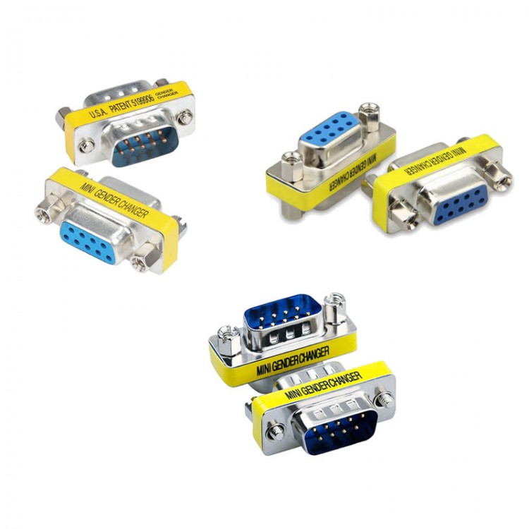 Rs232 dişi erkek çevirici set DB9 rs232 9 pin dişi erkek çevirici 3'lü set