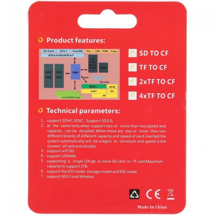 SD-CF çevirici adaptör sd hafıza kartı Compact Flash çevirici