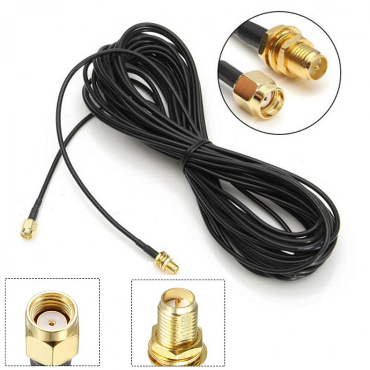 SMA dişi erkek uzatma kablosu modem anteni wireless anteni wifi anten uzatma 5m